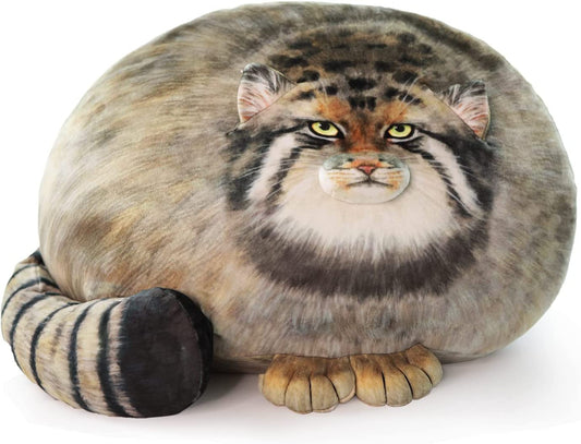 Pallas Cat Stuffed Animal, Steppe Cat Plush Cute Plushies for Girls,Kitten Soft Plush Throw Pillow Doll Big Plush Toy Decoration Doll Gift for Kids Boys Body Pillow 45Cm/18Inch