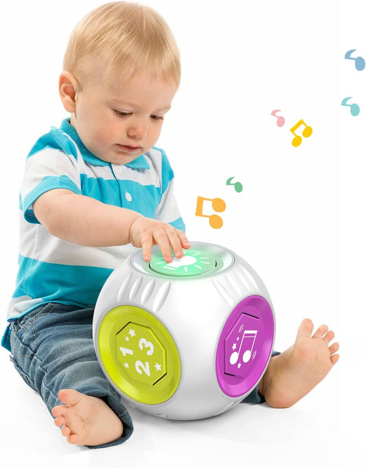 Bilingual Educational Toy for 1 Year Old Boy Girl, Musical Learning Cube Baby Toy 6-9-12-18 Month, Birthday Gift for 1 Year Old Boy Toy, Christmas Toy for 1+ Year Old Girl Gifts