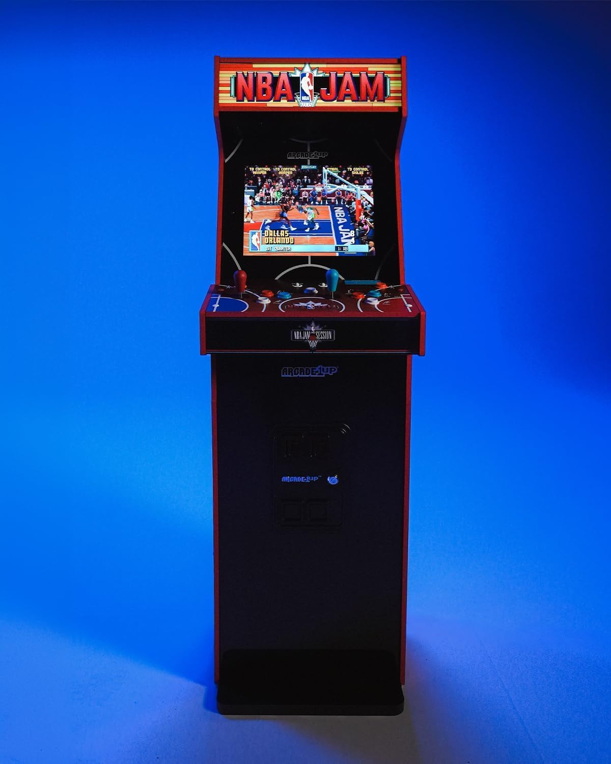 NBA Jam Deluxe 2-Player Control Panel Arcade Machine, Built for Your Home, 5 Foot Tall Cabinet with 3 Classic Games