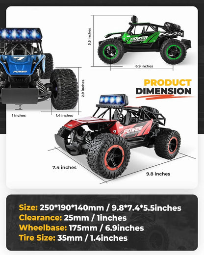 Remote Control Cars, 1:14 RC Cars RC Monster Trucks for Kids Adults, Electronic Boy Toys Age 5-7 8-11 Birthday Gifts