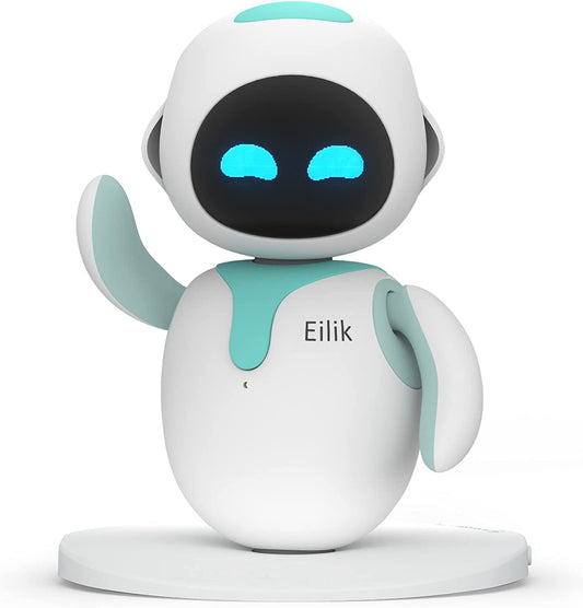 Eilik - Cute Robot Pets Toys with Abundant Emotions, Animations & Mini-Games, Your Perfect Desk Touch Interactive Companion, Holidays & Birthdays Gifts for Girls & Boys.