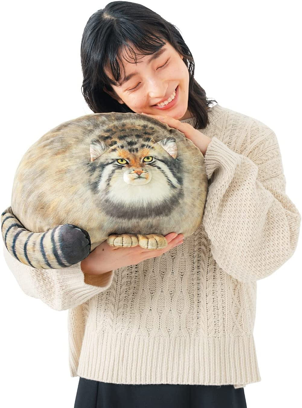 Pallas Cat Stuffed Animal, Steppe Cat Plush Cute Plushies for Girls,Kitten Soft Plush Throw Pillow Doll Big Plush Toy Decoration Doll Gift for Kids Boys Body Pillow 45Cm/18Inch