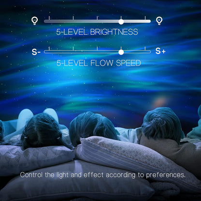 3-in-1 Galaxy Aurora Projector for Kids – Night Light, White Noise, Bluetooth Speaker – 33 Light Modes with Remote, Ideal Toy Gift for Sleep & Play