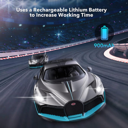 Remote Control Car, Bugatti Divo 1/12 Scale Rc Cars 12Km/H, 2.4Ghz Licensed Model Car 7.4V 900Mah Toy Car Headlight for Adults Boys Girls Age 6-12 Years Birthday Ideas Gift