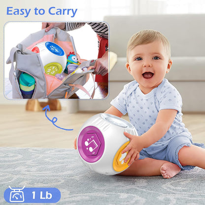 Bilingual Educational Toy for 1 Year Old Boy Girl, Musical Learning Cube Baby Toy 6-9-12-18 Month, Birthday Gift for 1 Year Old Boy Toy, Christmas Toy for 1+ Year Old Girl Gifts