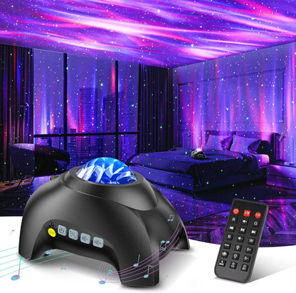 3-in-1 Galaxy Aurora Projector for Kids – Night Light, White Noise, Bluetooth Speaker – 33 Light Modes with Remote, Ideal Toy Gift for Sleep & Play