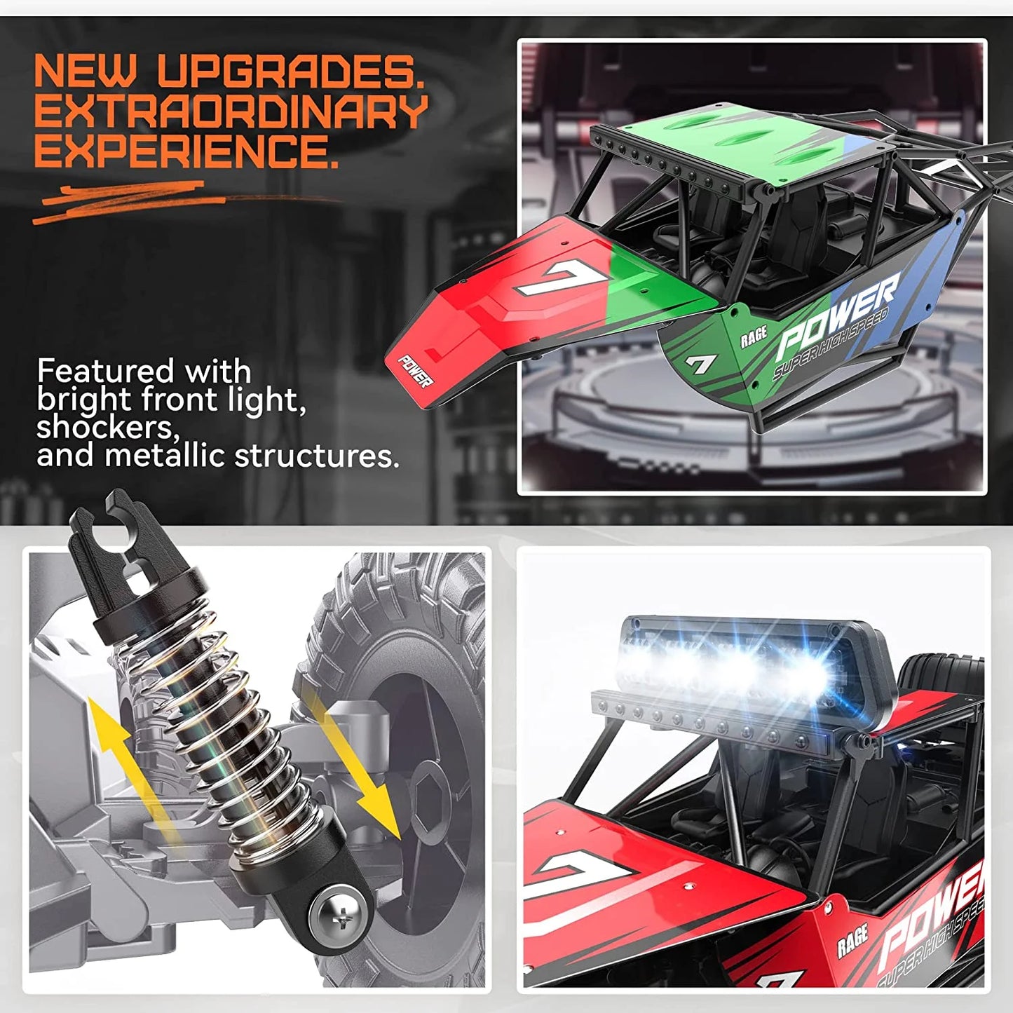 Remote Control Cars, 1:14 RC Cars RC Monster Trucks for Kids Adults, Electronic Boy Toys Age 5-7 8-11 Birthday Gifts