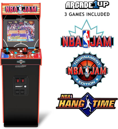 NBA Jam Deluxe 2-Player Control Panel Arcade Machine, Built for Your Home, 5 Foot Tall Cabinet with 3 Classic Games