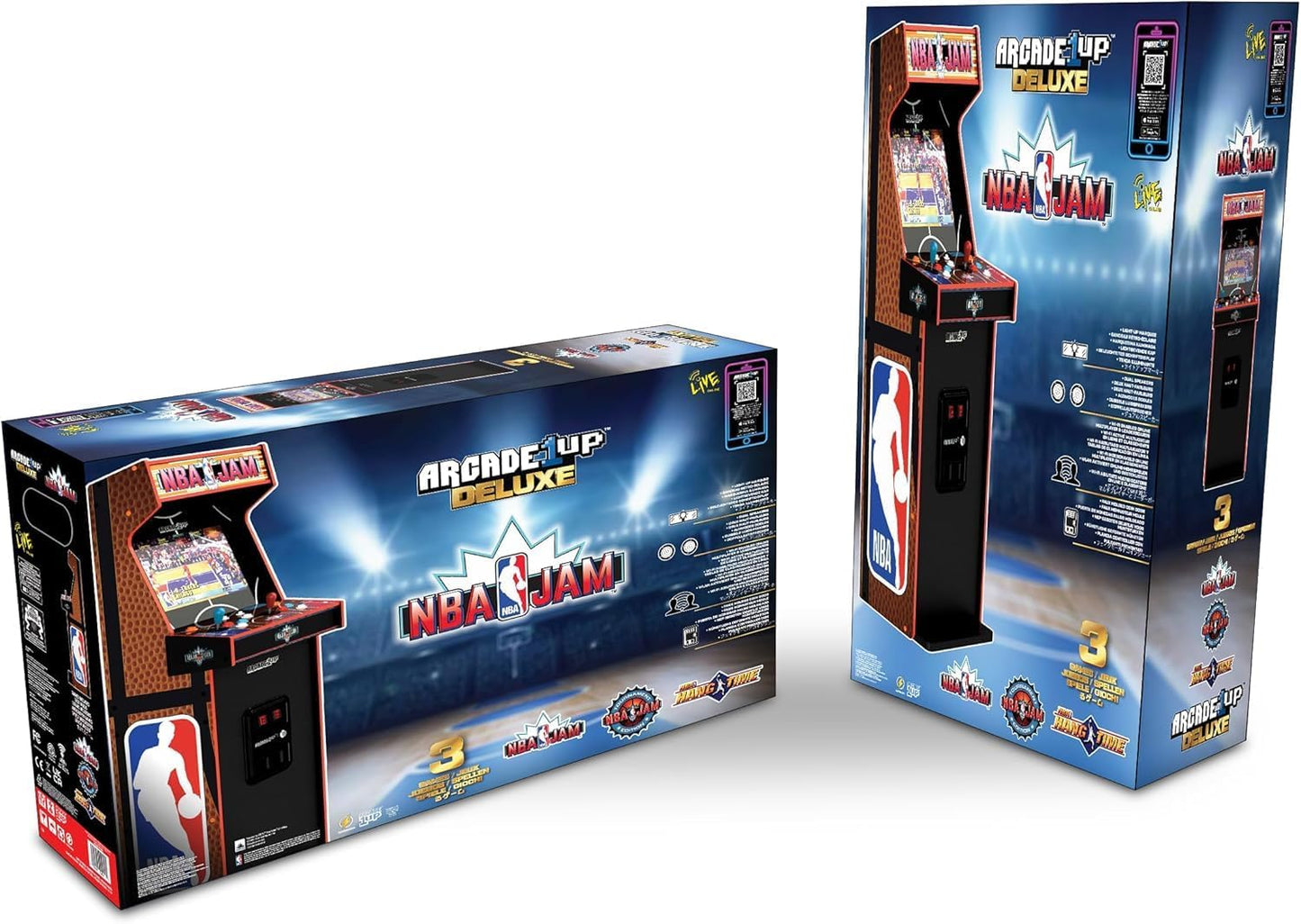 NBA Jam Deluxe 2-Player Control Panel Arcade Machine, Built for Your Home, 5 Foot Tall Cabinet with 3 Classic Games